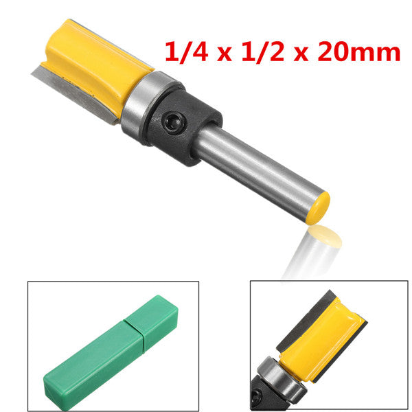1/4 Inch Shank Flush Trim Router Bit Blade Length 20mm Carbide Pattern Woodworking Cutter