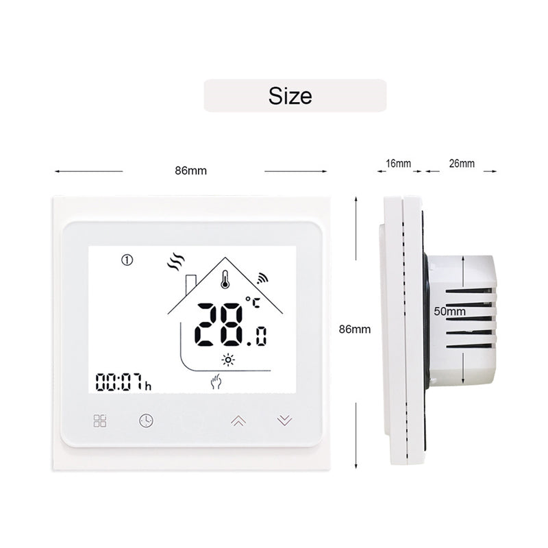95-240V TUYA APP 002 Series Wi-Fi Smart Thermostat for Smart Home DIY Version Thermostat Heating Central Air-conditioning Voice Thermostat