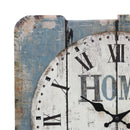 Stonebriar Square 15'' Wall Clock Rustic Farmhouse Worn Roman Numeral Vintage