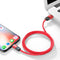 CAFELE Mciro USB LED Magnetic Braided Fast Charging Data Cable 1m For Xiaomi 6 Mi A1 S9 S9