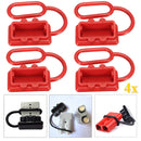 4Pcs 50A DC 12-24V Dust Cap Cover for Anderson Plug Cover Style Connectors Dust Cover Caps Red