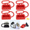 4Pcs 50A DC 12-24V Dust Cap Cover for Anderson Plug Cover Style Connectors Dust Cover Caps Red