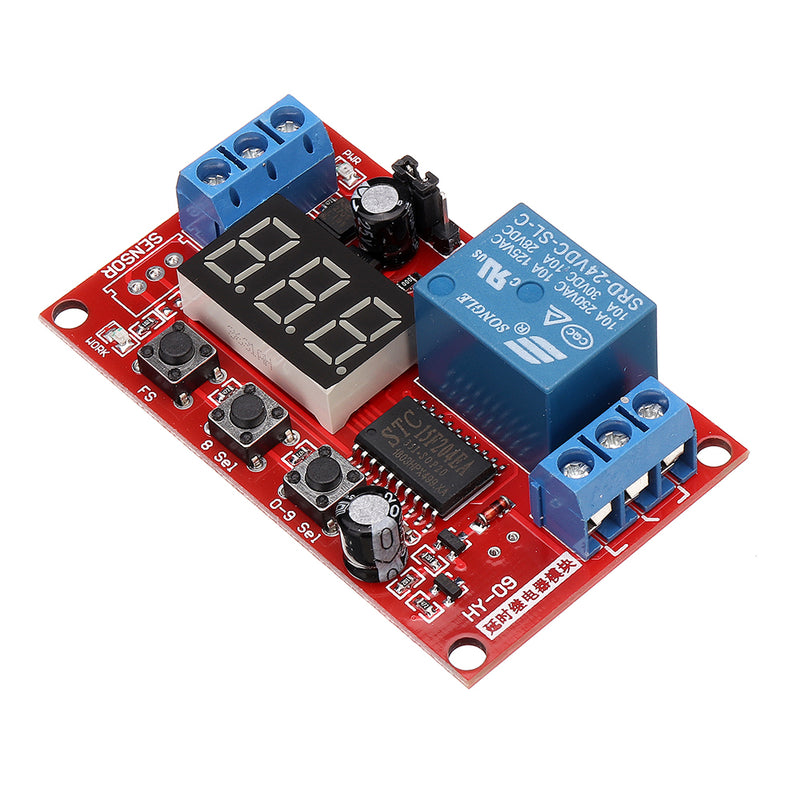 BESTEP 24V Relay Module Digital Display Delay Board High and Low Trigger Adjustable Cycle