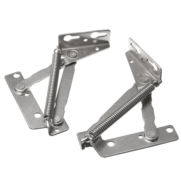 2Pcs Stainless Steel Wardrobe Doors Triangle Spring Hinge