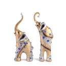 Elephant Statue Mother Son Art Resin Craft Ornament Home Desktop Table Decorations