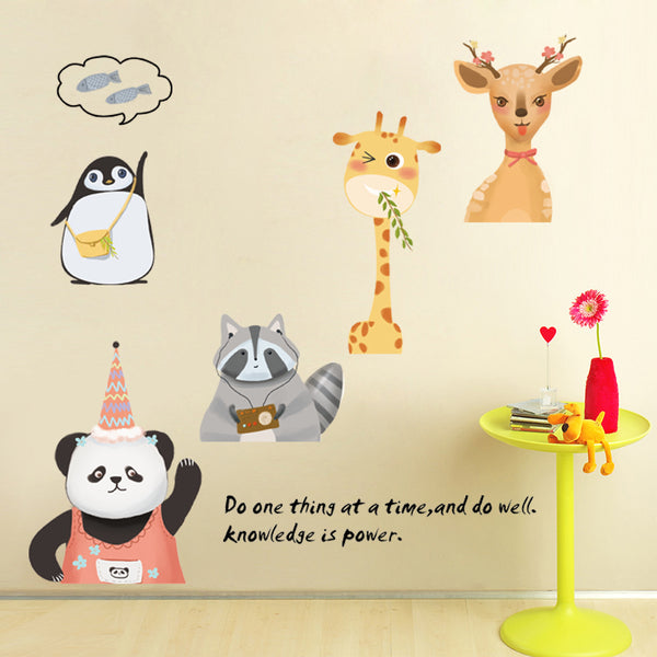 Miico XC9044 Animal Sticker Wall Sticker Children's Bedroom Wall Decoration Sticker DIY Stickers