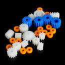 26pcs Plastic Spindle Worm Motor Gear Set And Sleeves 2mm 2.3mm 3mm 3.17mm 4mm