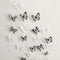 Miico 18Pcs 3D Black White Butterfly Wall Sticker Fridge Magnet Home Decor Sticker Art Applique