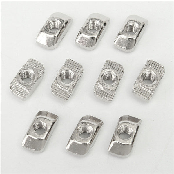 50pcs M5 T Sliding Nut Block for 3030 Aluminum Profile Zinc Coated Plate Aluminum Accessories