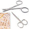 Stainless Steel Manicure Scissors Cutter Eyebrow Scissor Eyebrow Trimmer Eyebrow Eyelashes Nose Hair Scissor Nail Makeup