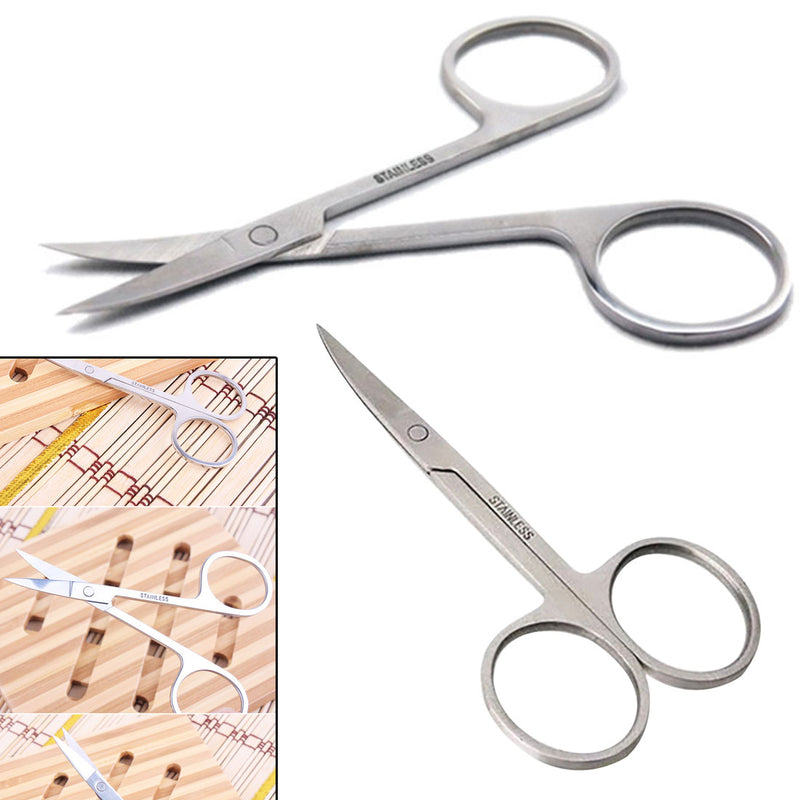 Stainless Steel Manicure Scissors Cutter Eyebrow Scissor Eyebrow Trimmer Eyebrow Eyelashes Nose Hair Scissor Nail Makeup