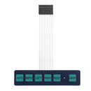 30pcs Display Membrane Switch Matrix Keyboard Button Control Panel 6 Button with Light
