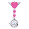 Women Sweet Heart Wing Metal Nurse Watch Pendant Clip Watch