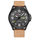 CURREN 8269 Calendar Luminous Display Leather Band Quartz Watch Steel Case Men Watch