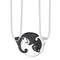Trendy Geometric Animal Stainless Steel Necklace Cute Sweet Cat Pendant Puzzle Couple Necklace