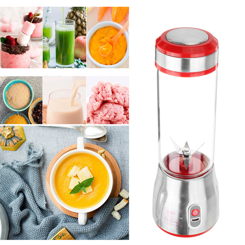 500ml 6 Blade Mini Portable USB Electric Fruit Juicer Blending Machine Juice Maker Juice Shaker