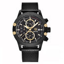 BENYAR 5109M Fashion Men Watch Chronograph 3ATM Waterproof Stainless Steel Strap Quartz Watch