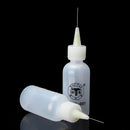2Pcs 50ml Needle Tip Soldering Liquid Flux Alochol Oil Dispenser Plastic Bottle