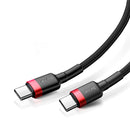Baseus 60W 3A QC3.0 PD2.0/Type C to Type C Fast Charging Data Cable For Macbook iPad Pro Oneplus 6T