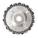 4 Inch Wood Carving Disc 22 Links Dual Saw Teeth Disc Cut For 100/115 Angle Grinder