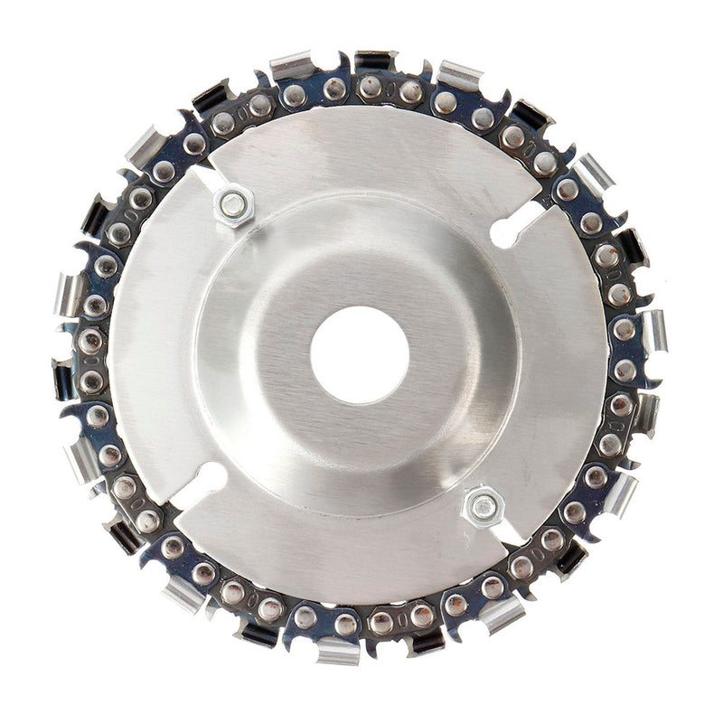 4 Inch Wood Carving Disc 22 Links Dual Saw Teeth Disc Cut For 100/115 Angle Grinder