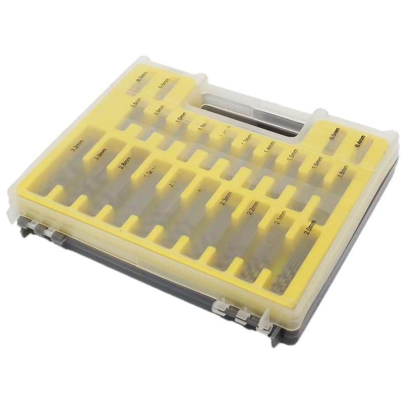 150pcs 0.4mm-3.2mm Micro Twist Drill Bit Set Mini HSS Straight Shank Drill