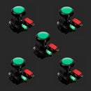 5Pcs Green 45mm Arcade Video Game Big Round Push Button LED Lighted Illuminated Lamp