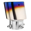 Car Universal Grilled Blue Stainless Steel Car Muffler Exhaust Tailpipe Square