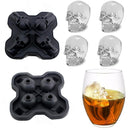 Honana 4 Grid Skull Silicone Ice Mold Trays For Jelly Candy Chocolate Mold 3D Skull Ice Mold