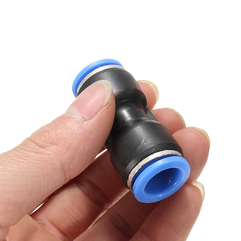 10Pcs Air Pneumatic OD 1/4 Inch Straight Union Push to Connect Fitting