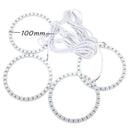 4PCS RGB 100MM Multi-Color 5050 Flash LED SMD 12V Angel Eyes + Remote Control