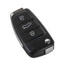 3 Buttons Car Remote Key Fob Case Shell With Battery for Audi A3 A4 A6 A8 Q7 TT