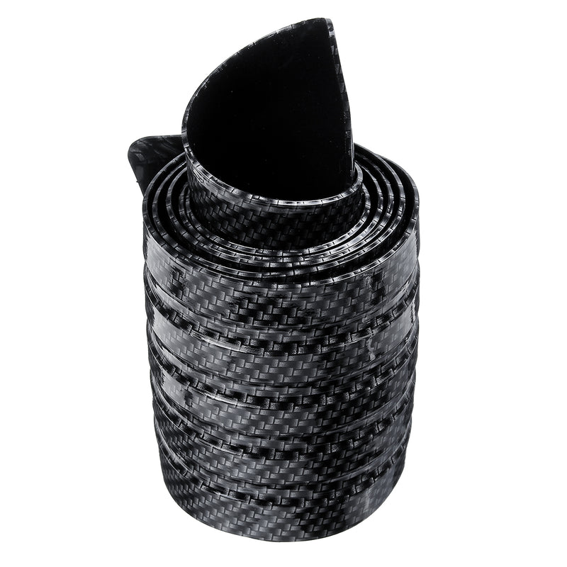 Universal Rear Trunk Carbon Fiber Strip Sill Bumper Guard Protector Pad Cover