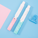 Deli 6076A Portable Scissors Cute Curved Cut Rebound Spring Multipurpose Office Scissors Stainless Steel Scissors