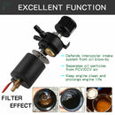 Universal 2-Port Oil Catch Can Tank Reservoir Fuel with Drain Valve Breather Baffled