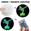 3D Dinosaur Night Light Touch Remote Control Gift Home Decor Sleeping Table Lamp