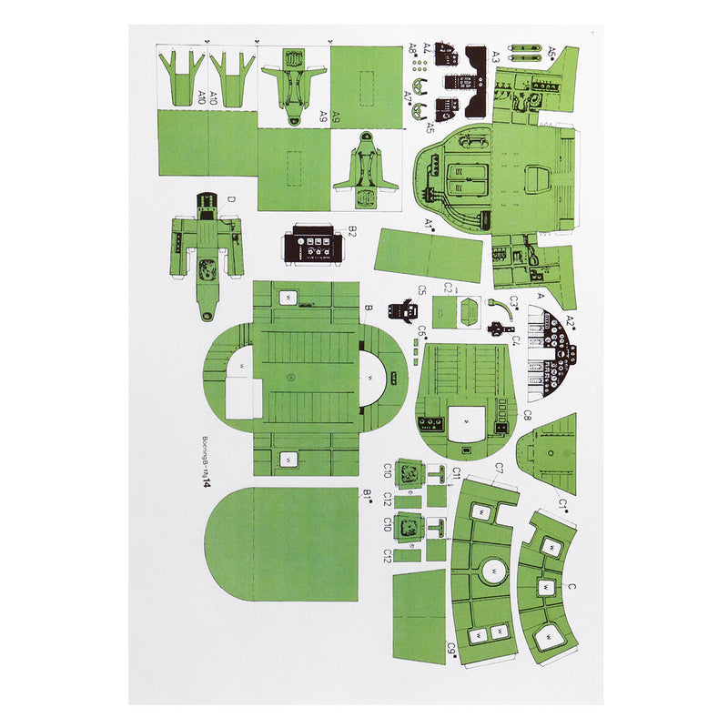 1:47 Scale Boeing B-17 Flying Fortress Heavy Bomber Handcraft Paper Model Kit Education Toys