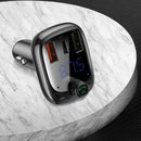 Baseus Dual USB Quick Charging 4.0 Car Charger FM Transmitter Bluetooth Car Kit LCD MP3 Player For iPhone X XS HUAWEI P30 Oneplus 7 XIAOMI MI9 MI8 S10 S10+
