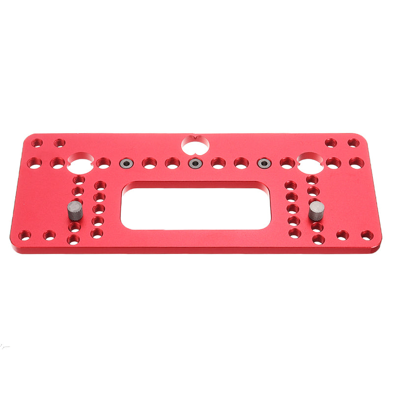 Aluminum Alloy Adjustable Metric Cabinet Hardware Jig Plus Cabinet Door Knob Handle Install Drill Guide Template Jig with 4.2mm Drill Bit Set