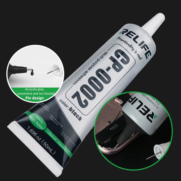 CP-0002 Mobile Phone LCD Screen Back Cover Repair Black Glue Middle Frame Maintenance Bonding Adhesive Crack Seal Glue
