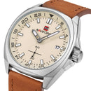 NAVIFORCE 9104 Genuine Leather Quartz Watch Casual Style Male Wristwatch