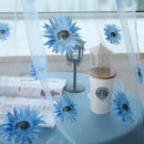 Honana WX-C4 1x2m Sun Flower Voile Curtain Transparent Panel Window Room Divider Sheer Curtain Home Decor
