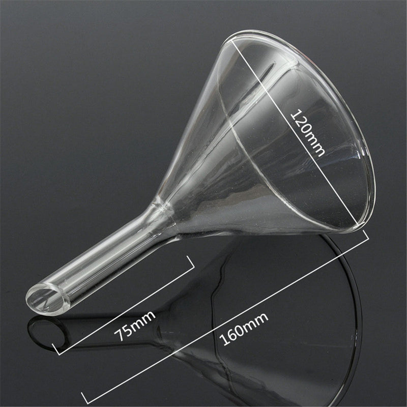 40/50/60/75/90/120mm Lab Glass Funnel Short Stem Thick Glass Multiple Size