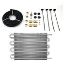 4-10 Row Aluminum Racing Air Conditioner Tube Condenser Engine Transmission Oil Cooler Kit For Universal Car