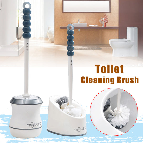 Toilet Brush and Holder Bowl Cleaning Brush with Under Rim Lip Brush and Holder