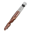 Drillpro 6pcs M3-M10 Combination Drill Tap Bit Set HSS 6542 AlTiN Coated Deburr Countersink Drill Bits