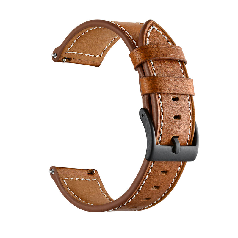 Genuine Leather Watch Band Strap For Samsung Gear Sport S4/Garmin Vivoactive 3