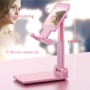 Bakeey Foldable Aluminum Alloy Desktop Phone Holder Tablet Stand with Mirror for iPhone Xiaomi or Smart Phones 4.0-7.9 inch