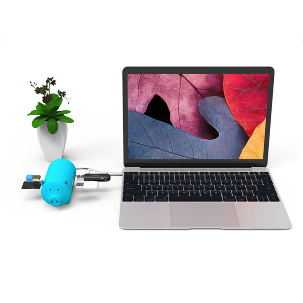 ORICO Little Pig High Speed USB 3.0 OTG HUB Adapter SD TF Card Reader for Macbook Laptop