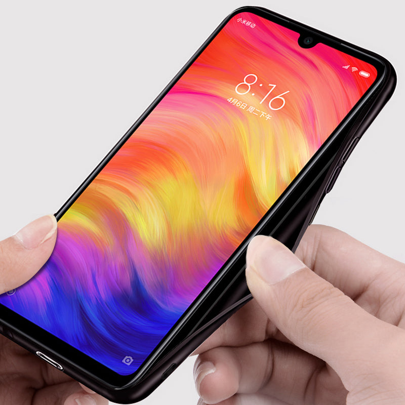 Bakeey Luxury Fabric Splice Soft Silicone Edge Shockproof Protective Case For Xiaomi Redmi Note 7